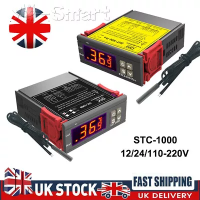 STC-1000 12V/24V/110-220V 12-72V Digital Temperature Controller Thermostat NTC • £16.45