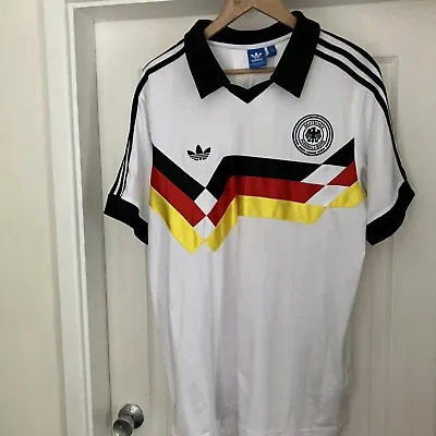 £29.99 • Buy Germany 1990 Adidas Originals Home Football Shirt Adults XL Retro Italian 90