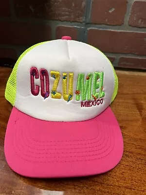 Trucker Snapback Hat  Neon Pink Yellow Green  Mesh Back  “ Cozumel” • $11