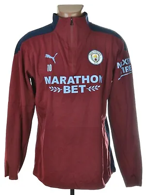 Manchester City 2019/2020 Football 1/4 Zip Training Top Puma Player Issue M #10 • $67.49