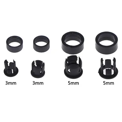 20Set 3mm/5mm Plastic LED Holders Clips-Bezels Mounts Cases With Outer Ring-ca • $1.15