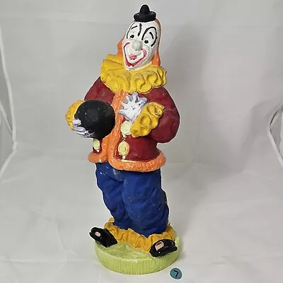 1966 Vtg Universal Statuary Kendrick Happy Clown Statue Chalkware 17  Figurine • $19.99