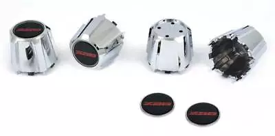 1982-92 Camaro Z28 N90 Wheel Chrome Center Cap Domed Poly Red Z28 Logo Set Of 4 • $127.46