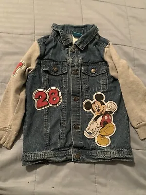 Disney Store Denim Jacket 5T Vintage Mickey Mouse Coat • $24