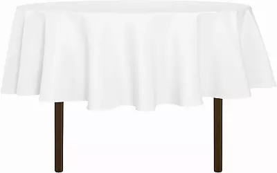 Round Tablecloth - 60 Inch - Water Resistant Spill Proof Washable Polyester Tabl • $16.10