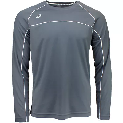 ASICS Conform Crew Neck Long Sleeve Volleyball Athletic T-Shirt Mens Grey Casual • $19.99