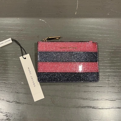 $89 • Buy Marc Jacobs Pink Multi Glitter Coin Purse Pouch