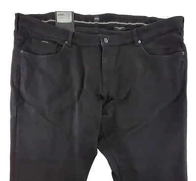 Hugo Boss Maine Jeans Big & Tall 48 32 Regular Fit Black Stretch Denim NWT 48x32 • $64.95