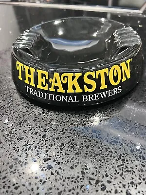 Theakston Traditional Brewers Ales Ashtray Black Wade Pottery Man Cave Home Bar • £4.99