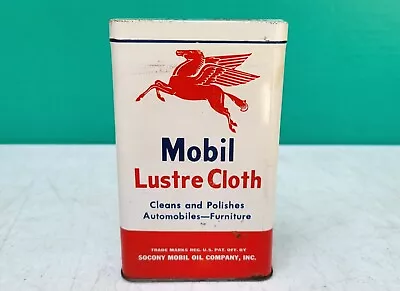 Mobil Oil Pegasus Tin Can Lustre Cloth Advertising Socony Mobil Oil Co • $57.50