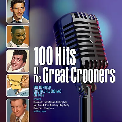 100 Hits Of The Great Crooners - Dean Martin Nat King Cole - 4 Cds - New!! • £6.95