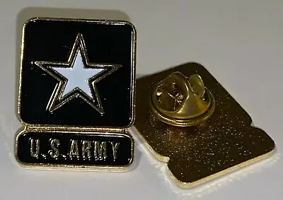 U.S. ARMY Lapel Pin - U.S. ARMY Black White & Gold Star Lapel Hat Pin (1 X.75 ) • $5.57