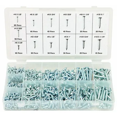 550 Piece Sheet Metal Screw Zinc Plated Trim Molding Engine Door Panel Interior • $15.99