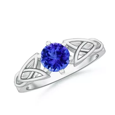 AAA+ Natural Tanzanite Celtic Ring Celtic Knot Tanzanite Jewelry  Wedding Gift • $161.99