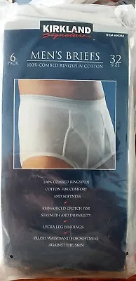$22.50 • Buy 6 Pair 32  Vintage Underwear Men's Premium Kirkland Briefs Medium
