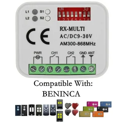 RX MULTI 300-868MHZ For BENINCA DITEC MARANTEC Rolling Code Remote-Receiver • $14.09