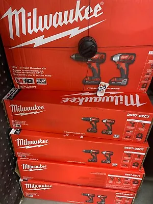 Milwaukee CANADA 18V Li-Ion Cordless Hammer Drill/Impact Driver 2 TOOL Combo Kit • $369.47