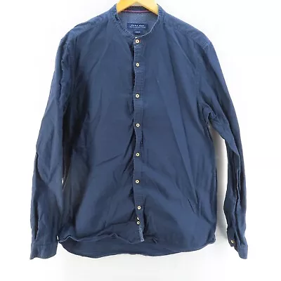 Zara Man Casual Shirt Mens Adults Size Extra Large XL Blue Long Sleeve Button Up • $33.74