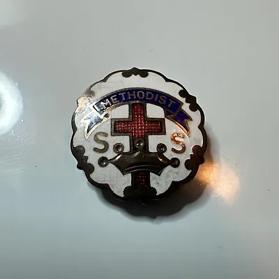 Vintage Sterling Silver United Methodist Church Lapel Pin / Tie Tack  • $14.99