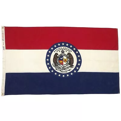 Vintage Sewn Cotton Missouri American State Bear Flag USA Old Cloth Textile Art • $235
