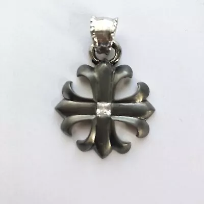 Italian Designer Ilario  Sterling Silver Maltese Cross Pendant (ref Bri014-sfll) • £52