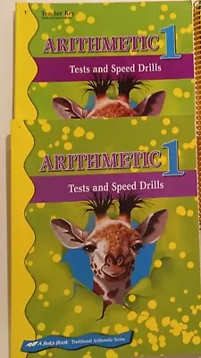 A Beka Arithmetic 1 Tests & Speed Drills Book + Key Homeschool Math Incomplete • $9.99