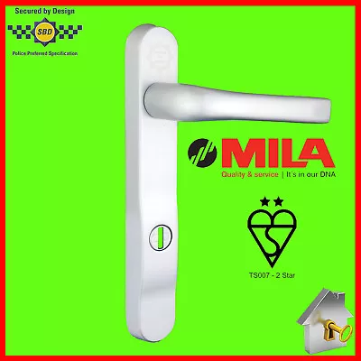 MILA Prosecure High Security Door Handle - 2* Door Handles 220mm Backplate PVC • £49.49