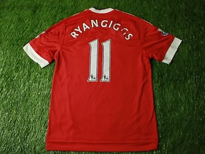 Manchester United # 11 Ryan Giggs 2015/2016 Football Shirt Jersey Home Adidas • $29.74