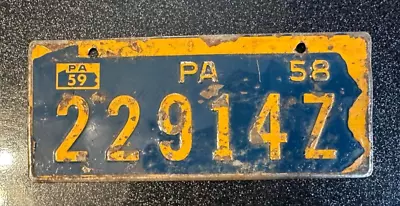 1958 Miniature License Plate - Pennsylvania • $11.95