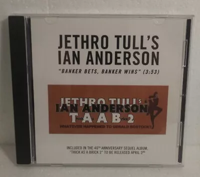 Jethro Tull's Ian Anderson- Banker Bets Banker Wins CD (2012) Promo CD Single  • $15