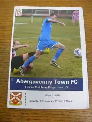26/01/2019 Abergavenny Town V West End • £3.99