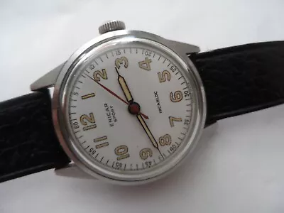 Vintage Enicar Sport 15 Jewels Military Swiss Made Mens Watch • £59.99