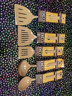 EKCO VERSA-TOOLS Melamine Kitchenware 1985 Almond NEW! Set Of 5 Vintage Utensils • $58.88