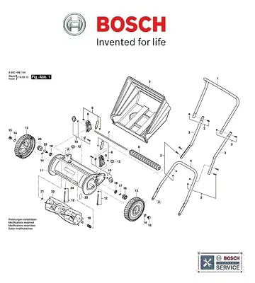 BOSCH Genuine Spare Parts (To Fit: Bosch AHM 38G Hand Push Lawnmower) • £59.95