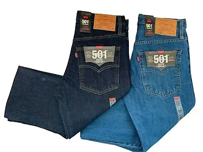 Levis 501 Mens Straight Fit Jeans Denim New With Tags • £39.99