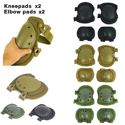 Tactical Military Army Elbow & Knee Pads Sports Protection Pad Safety Guard Gear • $28.99