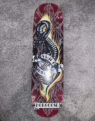 Mongoose Swift Justice Skateboard Black Snake 31x8in Deck Only G Kroman • $69.69