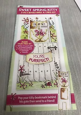 £4.99 • Buy Cross Stitch 2 In 1 Bookmark & Card Mini Kit Flowers