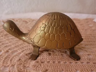 Vintage Brass Tortoise Turtle Figurine 5 Inches Long And 3 Inches Tall • $16.99