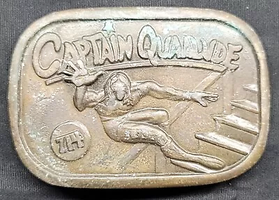 1977 Captain Quaalude 714 Rare Retro Vintage Metal Belt Buckle • $249.99