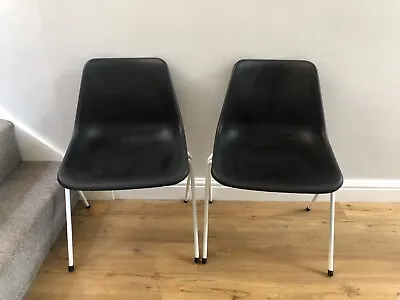 £60 • Buy Genuine Original Robin Day Hille 60-70s Retro Stacking Chair X2 (a Pair)