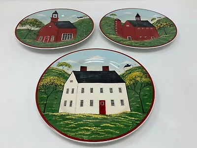 Lot  Of 3 Warren Kimble  Country Life  Brandon House By Sakura 8   Plates • $23.95