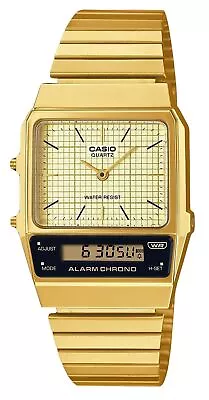 Casio Vintage Analog Digital Beige Dial Casual Quartz Unisex Watch AQ-800EG-9A • $122.49