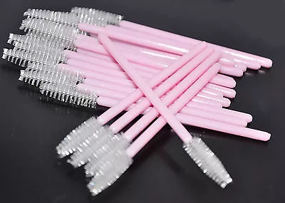 Eyelash Extension Disposable Mascara Wands Brush Pink Color • $4.99