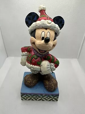 Disney*SANTA MICKEY MOUSE* Jim Shore* Christmas* HOLIDAY*Figurine*4041806 • $55