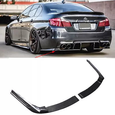 Carbon Fiber For 11-17 BMW 5 Series F10 M5 Rear Bumper Splitters Winglet Apron • $319.20