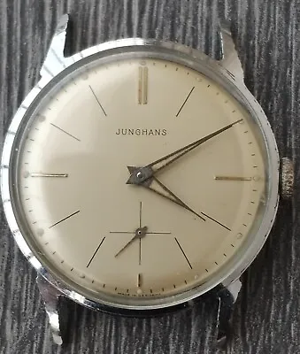 Vintage Men's German Junghans Hand-winding Watch Max Bill Vision Cal.93S Repair • $125