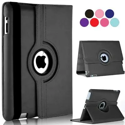 For IPad 10th 9th 8 7 6 Generation 10.2  9.7 Air 360 Rotating Leather Case Cover • £5.90