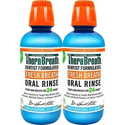 $21.33 • Buy TheraBreath Fresh Breath Dentist Formulated Oral Rinse, Icy Mint, 16 Fl Oz (Pack