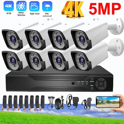 5MP Lite 8CH DVR 1080P Security Camera System Outdoor H.265+ Home CCTV Kit IP66 • $102.99